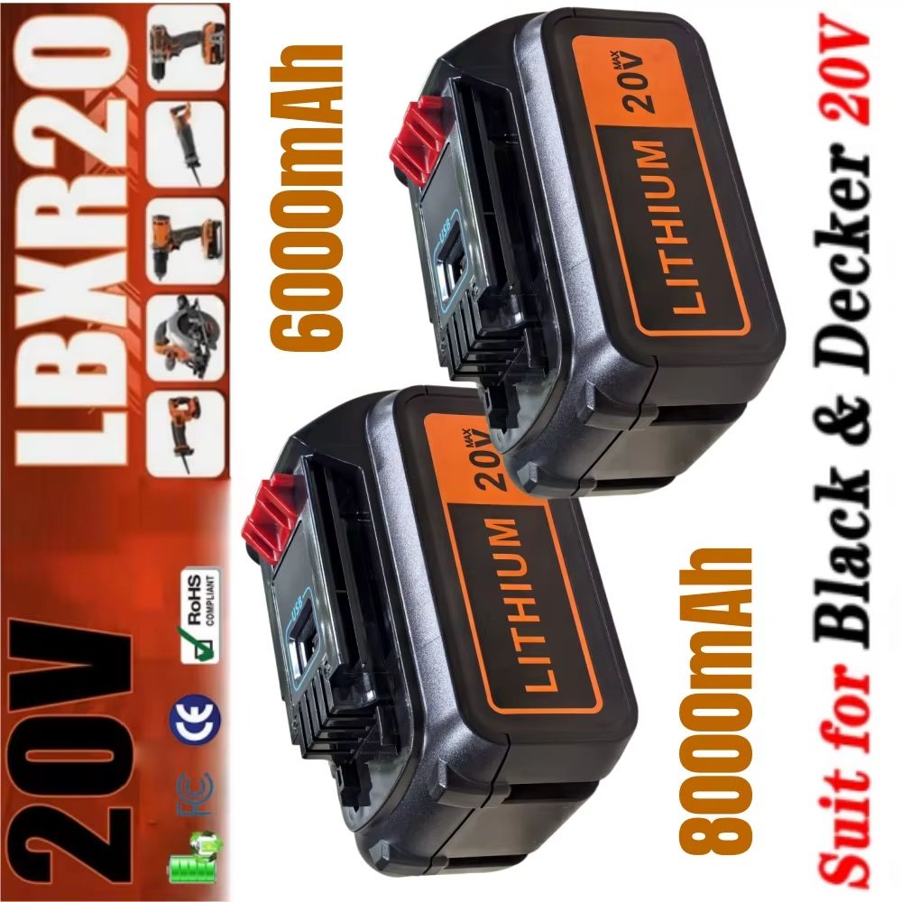 8Ah High Capacity Replacement  - Black+Decker Tool 20V Max review and price