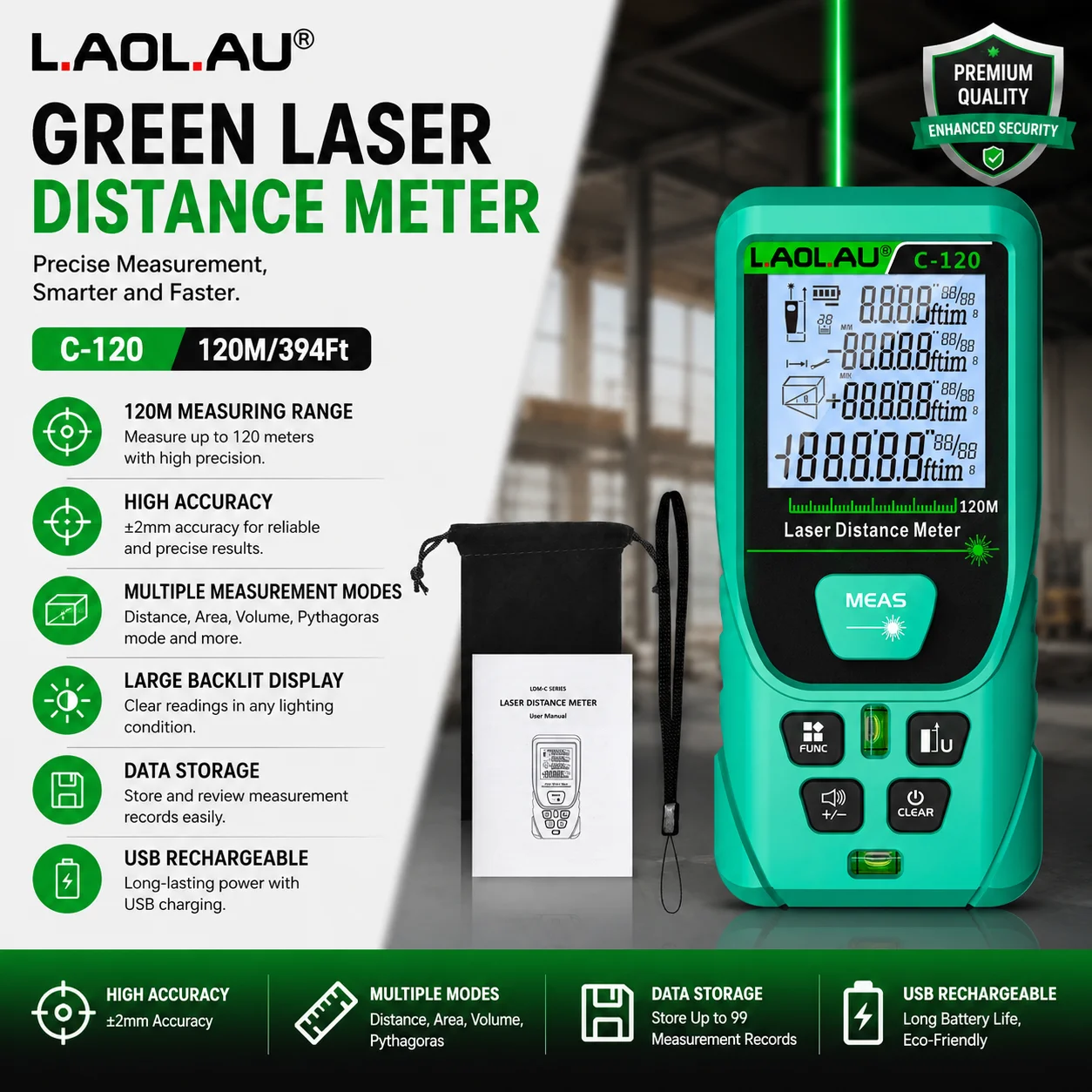 LAOLAU Digital Laser Range Fin - Power Tools That Are Green review and price