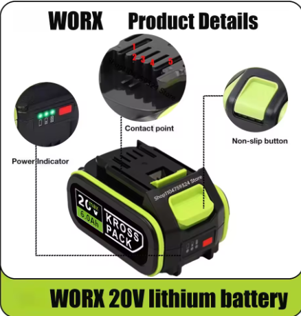 20V WORX Green 5-Pin Battery C - Power Tools That Are Green review and price