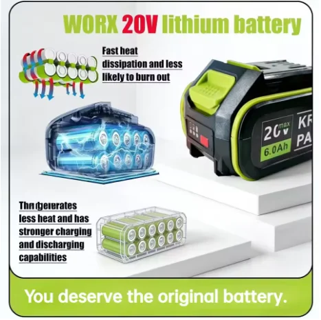 20V WORX Green 5-Pin Battery C - Power Tools That Are Green review and price
