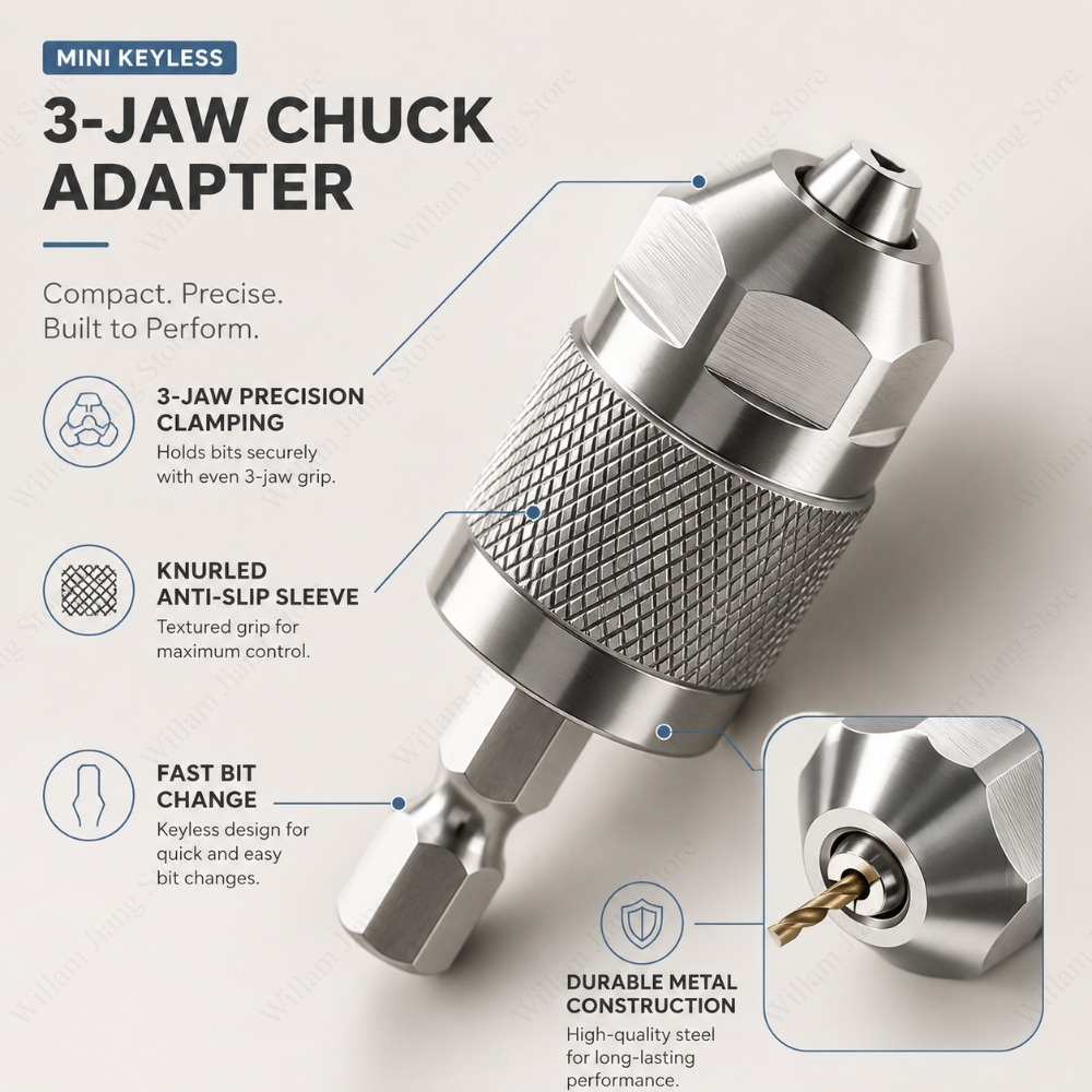 3 Jaw Drill Chuck Adapter with - Einhell Power X Tools review and price