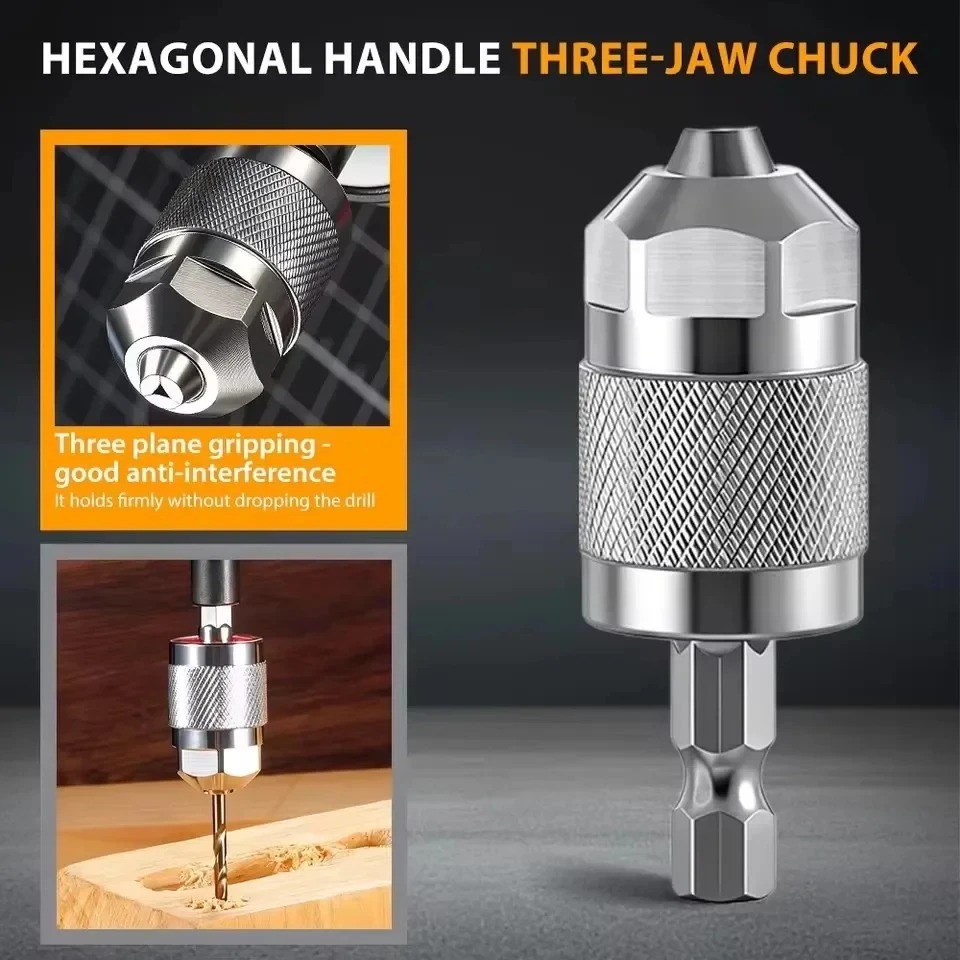 3-Jaw Keyless Drill Chuck Adap - Power Tools Jack review and price