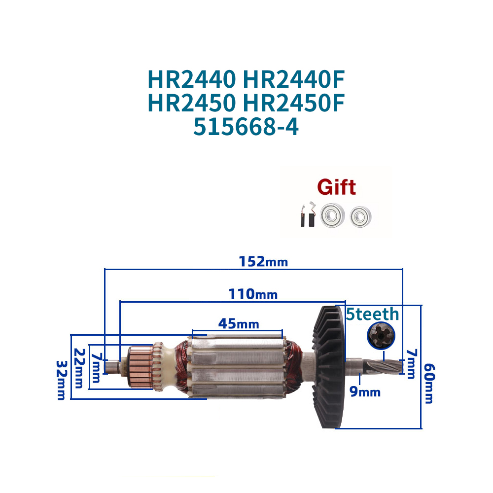 220-240V Armature for Makita H - Makita Drill Hp1640 review and price